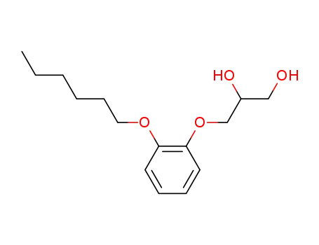 Molecular Structure of 92861-01-3 (3-(2-Hexyloxy-phenoxy)-propandiol-(1,2))