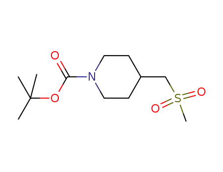 Molecular Structure of 194872-09-8 (4-(methylsulfonylmethyl)piperidine-1-carboxylic acid tert-butyl ester)
