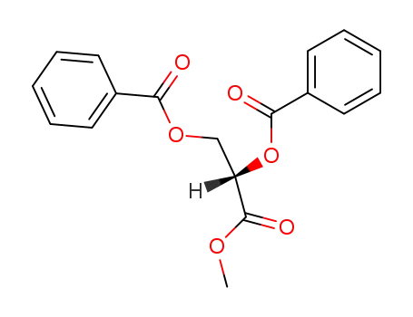 Molecular Structure of 20869-41-4 (Propanoic acid, 2,3-bis(benzoyloxy)-, methyl ester, (S)-)