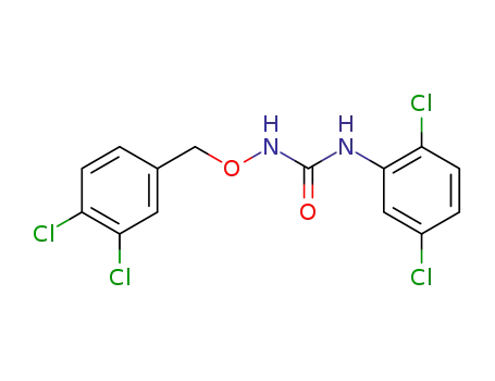 Molecular Structure of 108474-99-3 (N-<2,5-Dichlor-phenyl>-N'-<3,4-dichlor-benzyloxy>-harnstoff)