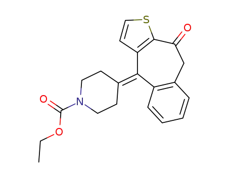 Molecular Structure of 34580-19-3 (N-ethoxyformylnorketotifen)