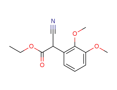 Molecular Structure of 83751-77-3 ((2,3-Dimethoxy-phenyl)-cyanessigsaeureethylester)