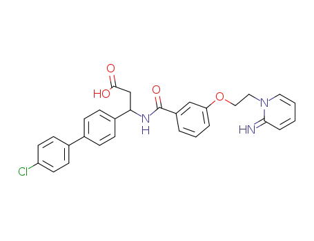 3-(4'-chlorobiphenyl-4-yl)-3-{3-[2-(2-imino-2H-pyridin-1-yl)ethoxy]benzoylamino}propionic acid