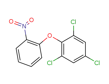 Molecular Structure of 58457-26-4 (Benzene, 1,3,5-trichloro-2-(2-nitrophenoxy)-)