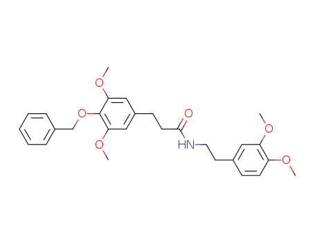 Molecular Structure of 20947-60-8 (N-(3,4-Dimethoxy-phenylaethyl)-3-(3,5-dimethoxy-4-benzyloxy-phenyl)-propionamid)