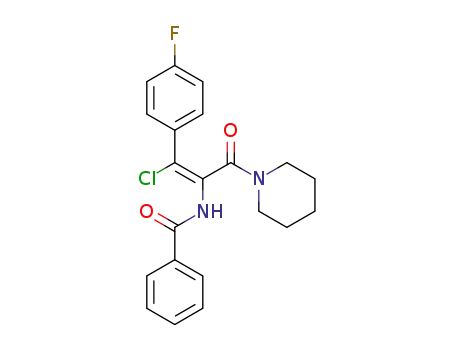 (Z)-N-(1-chloro-1-(4-fluorophenyl)-3-oxo-3-(piperidin-1-yl)prop-1-en-2-yl)benzamide