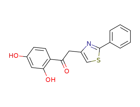 Molecular Structure of 51625-78-6 (Ethanone, 1-(2,4-dihydroxyphenyl)-2-(2-phenyl-4-thiazolyl)-)