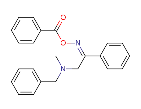syn-α-<Methyl-benzylamino>-acetophenon-oxim-benzoat