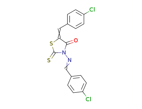 4-Thiazolidinone,5-[(4-chlorophenyl)methylene]-3-[[(4-chlorophenyl)methylene]amino]-2-thioxo- cas  17521-25-4