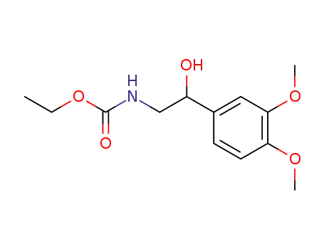 Molecular Structure of 54837-87-5 (Carbamic acid, [2-(3,4-dimethoxyphenyl)-2-hydroxyethyl]-, ethyl ester)