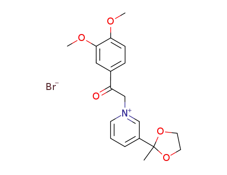 Pyridinium,
1-[2-(3,4-dimethoxyphenyl)-2-oxoethyl]-3-(2-methyl-1,3-dioxolan-2-yl)-,
bromide