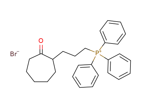 Molecular Structure of 62547-96-0 (Phosphonium, [3-(2-oxocycloheptyl)propyl]triphenyl-, bromide)