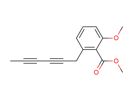 Molecular Structure of 4368-08-5 (2-(2,4-Hexadiynyl)-6-methoxybenzoic acid methyl ester)