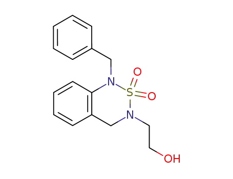 2-(1-benzyl-2,2-dioxo-1,4-dihydro-2<i>H</i>-2λ<sup>6</sup>-benzo[1,2,6]thiadiazin-3-yl)-ethanol