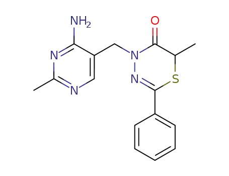 4-(4-amino-2-methyl-pyrimidin-5-ylmethyl)-6-methyl-2-phenyl-4<i>H</i>-[1,3,4]thiadiazin-5-one