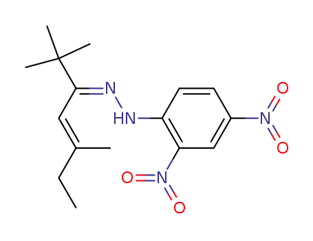 Molecular Structure of 14775-43-0 (2,2,5-trimethyl-hept-4-en-3-one-(2,4-dinitro-phenylhydrazone))