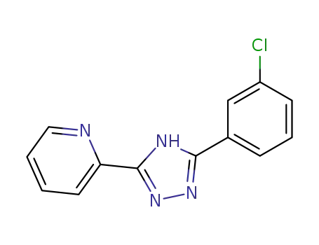 Molecular Structure of 76591-82-7 (Pyridine, 2-[5-(3-chlorophenyl)-1H-1,2,4-triazol-3-yl]-)