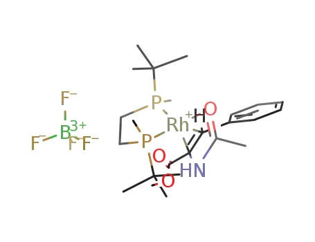 [Rh((S,S)-1,2-bis(tert-butylmethylphosphino)ethane)(HPhC<sub>2</sub>(CO<sub>2</sub>Me)NHCOMe)]BF<sub>4</sub>