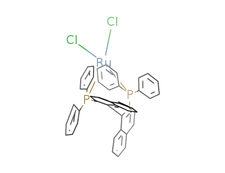 Molecular Structure of 132071-87-5 (DICHLORO[(R)-(+)-2,2'-BIS(DIPHENYLPHOSPHINO)-1,1'-BINAPHTHYL]RUTHENIUM (II))