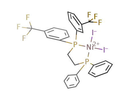 diiodo-(1-diphenylphosphino-2-bis(m-trifluoromethylphenyl)phosphinoethane)nickel(II)