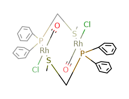 dirhodium(Cl)2(CO)2(μ-Ph2PCH2SCH3)2
