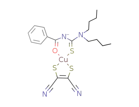 (1,1-di-n-butyl-3-benzoyl-thioureato)(maleonitrildithiolato)copper(II)<sup>(1-)</sup>