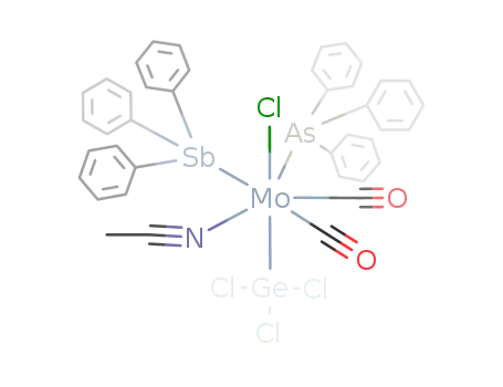 {chloro(GeCl<sub>3</sub>)(carbonyl)2(acetonitrile)(AsPh<sub>3</sub>)(SbPh<sub>3</sub>)molybdenum(II)}