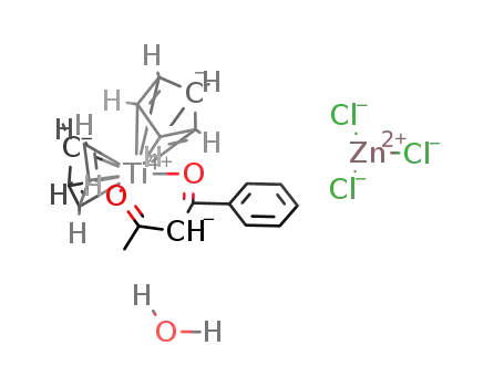 benzoylacetonato-bis(cyclopentadienyl)titanium(IV) aquotrichlorozincate(II)