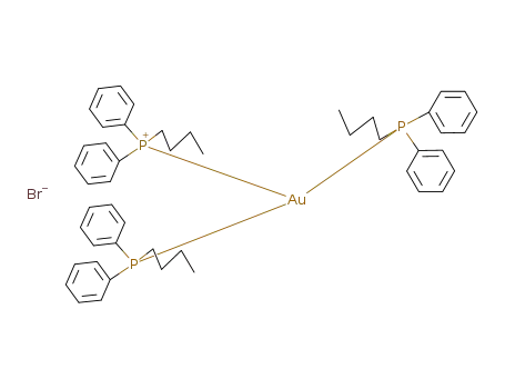 Au(P(C<sub>6</sub>H<sub>5</sub>)2(CH<sub>2</sub>)3CH<sub>3</sub>)3<sup>(1+)</sup>*Br<sup>(1-)</sup>={Au(P(C<sub>6</sub>H<sub>5</sub>)2(CH<sub>2</sub>)3CH<sub>3</sub>)3}Br