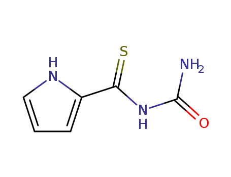 Molecular Structure of 37488-56-5 (N-(Aminocarbonyl)-1H-pyrrole-2-carbothioamide)
