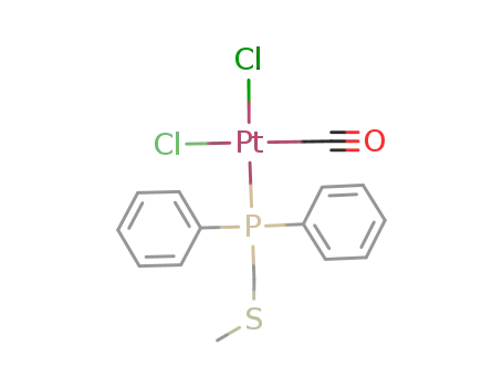 PtCl<sub>2</sub>CO(C<sub>6</sub>H<sub>5</sub>)2PCH<sub>2</sub>SCH<sub>3</sub>