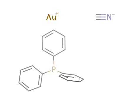 Molecular Structure of 24229-10-5 (Au<sup>(1+)</sup>*CN<sup>(1-)</sup>*P(C<sub>6</sub>H<sub>5</sub>)3=AuCN*P(C<sub>6</sub>H<sub>5</sub>)3)