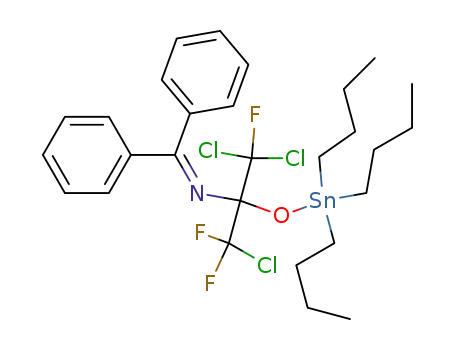 Molecular Structure of 34982-58-6 ((C<sub>4</sub>H<sub>9</sub>)3SnOC(CF<sub>2</sub>Cl)(CFCl<sub>2</sub>)CN(C<sub>6</sub>H<sub>5</sub>)2)