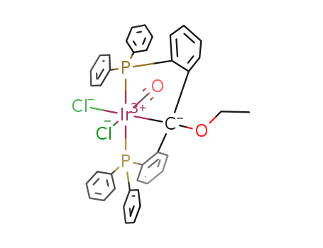 IrCl<sub>2</sub>(P(C<sub>6</sub>H<sub>5</sub>)2C<sub>6</sub>H<sub>4</sub>C(OC<sub>2</sub>H<sub>5</sub>)C<sub>6</sub>H<sub>4</sub>P(C<sub>6</sub>H<sub>5</sub>)2)(CO)