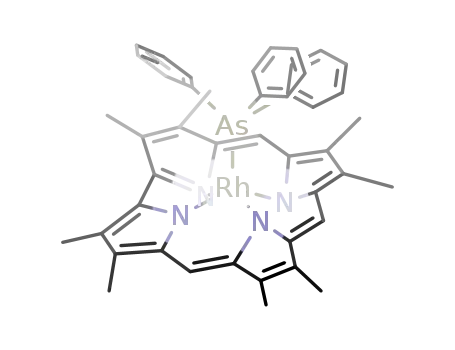 (triphenylmethylarsine)(2,3,7,8,12,13,17,18-octamethylcorrolato) rhodium(III)