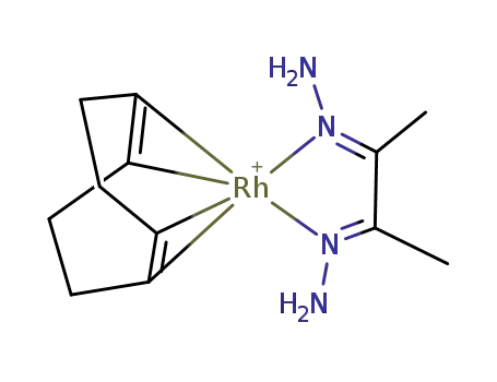 {Rh(H<sub>2</sub>NNC(CH<sub>3</sub>)C(CH<sub>3</sub>)NNH<sub>2</sub>)(C<sub>8</sub>H<sub>12</sub>)}<sup>(1+)</sup>