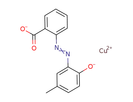 Cu<sup>(2+)</sup>*C<sub>14</sub>H<sub>10</sub>N<sub>2</sub>O<sub>3</sub><sup>(2-)</sup>={Cu(C<sub>6</sub>H<sub>4</sub>(COO)NNC<sub>6</sub>H<sub>3</sub>(CH<sub>3</sub>)(O))}
