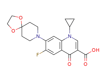 3-Quinolinecarboxylic acid,
1-cyclopropyl-7-(1,4-dioxa-8-azaspiro[4.5]dec-8-yl)-6-fluoro-1,4-dihydro
-4-oxo-