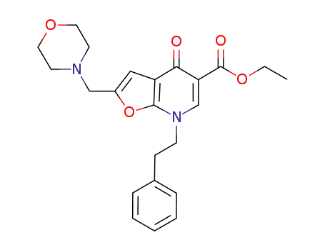 Furo[2,3-b]pyridine-5-carboxylic acid,
4,7-dihydro-2-(4-morpholinylmethyl)-4-oxo-7-(2-phenylethyl)-, ethyl ester