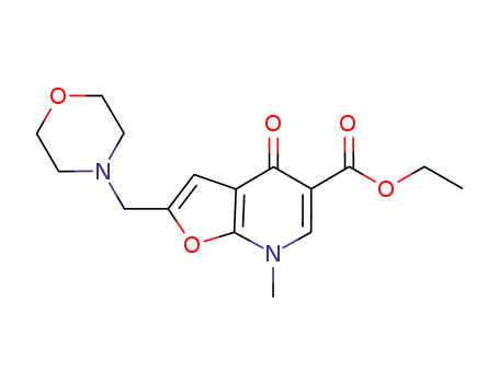 Molecular Structure of 562100-67-8 (Furo[2,3-b]pyridine-5-carboxylic  acid,  4,7-dihydro-7-methyl-2-(4-morpholinylmethyl)-4-oxo-,  ethyl  ester)