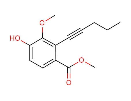 methyl 4-hydroxy-3-methoxy-2-(pent-1-yn-1-yl)benzoate