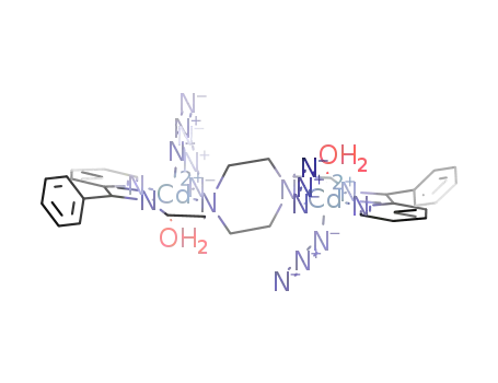 Cd<sub>2</sub>(N-(1-pyridin-2-ylbenzylidene)-N-[2-(4-(2-[(1-pyridin-2-ylbenzylidene)amino]ethyl)piperazin-1-yl)ethyl]amine)(H<sub>2</sub>O)2(N<sub>3</sub>)4