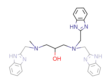 Molecular Structure of 177778-43-7 (N-methyl-N,N',N'-tris(2-benzimidazolylmethyl)-2-hydroxy-1,3-diaminopropane)