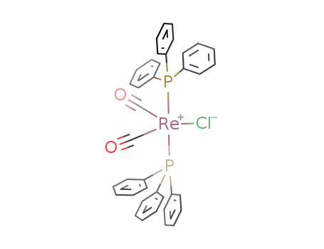 Molecular Structure of 35796-29-3 (Re(CO)2(P(C<sub>6</sub>H<sub>5</sub>)3)2Cl)