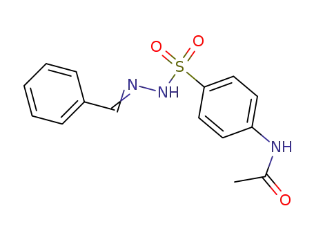 Molecular Structure of 6949-57-1 (N-(4-{[(2E)-2-(phenylmethylidene)hydrazino]sulfonyl}phenyl)acetamide)