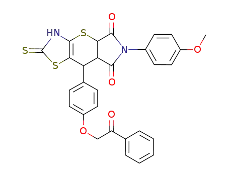 7-[4-(benzoylmethoxy)phenyl]-N-(4-methoxyphenyl)-5,6-dihydrothiopyrano[2,3-d]thiazolidin-2-thioxo-5,6-dicarboximide