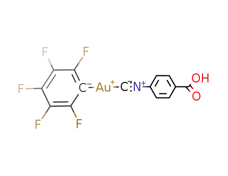 Au(C<sub>6</sub>F<sub>5</sub>)(CNC<sub>6</sub>H<sub>4</sub>CO<sub>2</sub>H)