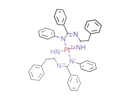 [Pt(NH=C(CH<sub>2</sub>Ph)NC(Ph)=NPh)2]