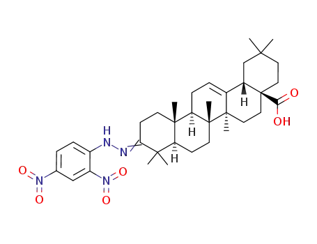 Molecular Structure of 1084774-98-0 (3-[2,4-dinitrophenylhydrazone] oleanolic acid)
