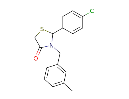 2-(4-chlorophenyl)-3-(3-methylbenzyl)thiazolidin-4-one